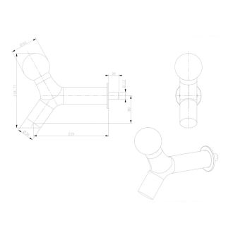 Верхний душ Bronze de Luxe LIBERTY 501B-L, черный